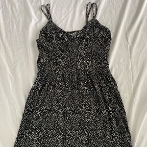 Short Black and White Polkadot Dress